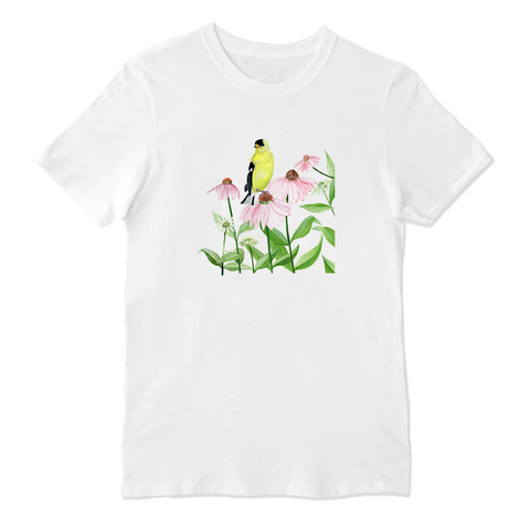 Northern Goldfinch Crew Neck T-shirt