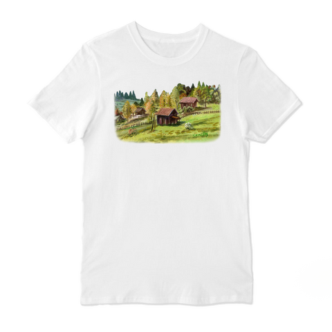 Blue Green Crew Neck T-shirt