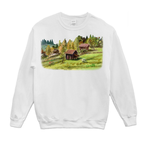 Blue Green Crew Neck Sweatshirt