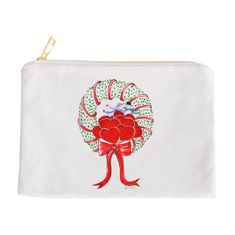A Valentine's Wreath Zipper Bag