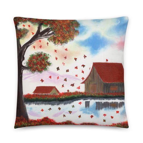 Falling Leaves Throw Pillow