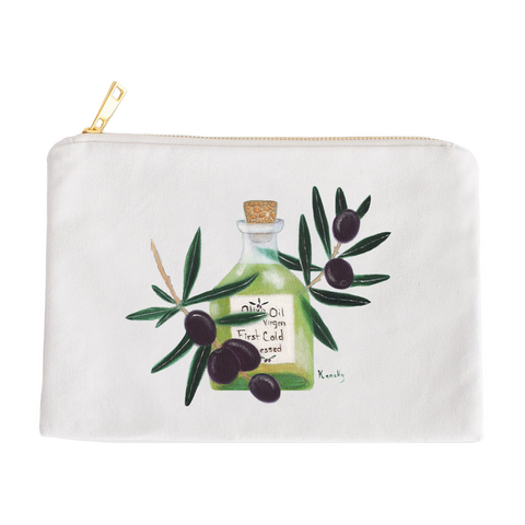 Olives and Oil Zipper Bag