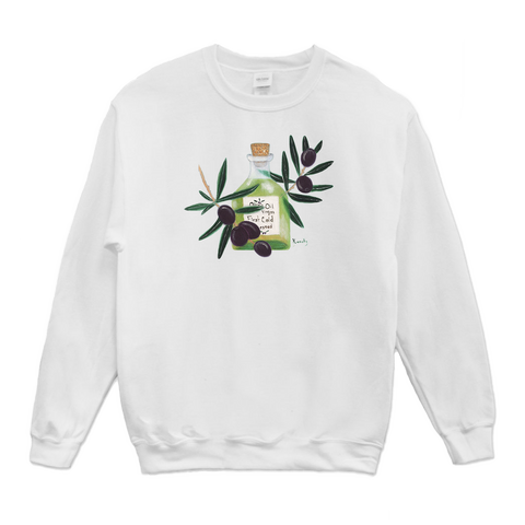 Olives and Oil Crew Neck Sweatshirt