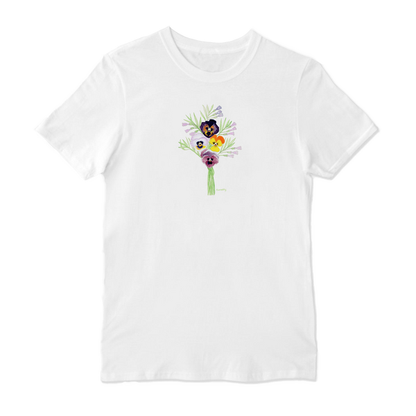 Smiling Faces Say Hello Crew Neck T-shirt