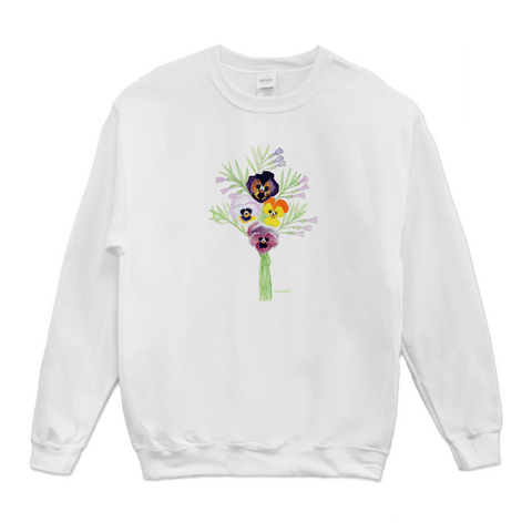 Smiling Faces Say Hello Crew Neck Sweatshirt