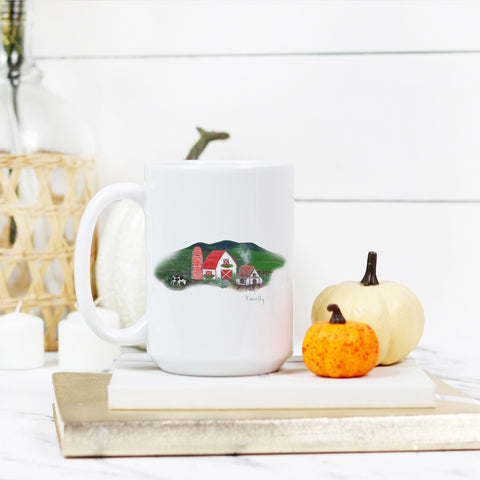 The Red Roof Farm Deluxe 15 oz Mug