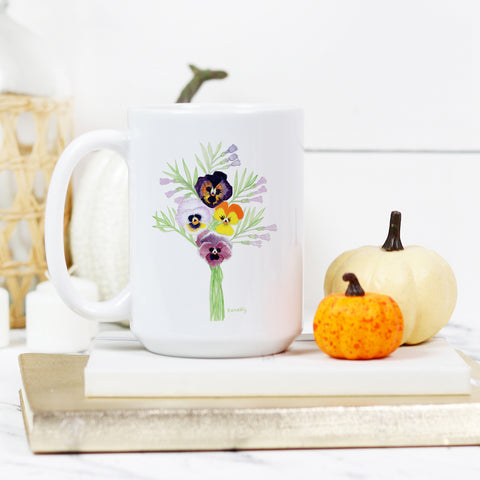 Smiling Faces Say Hello Deluxe 15 oz Mug