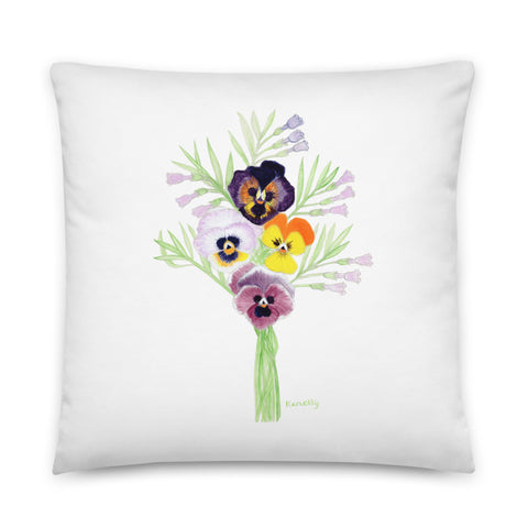 Smiling Faces Say Hello Throw Pillow