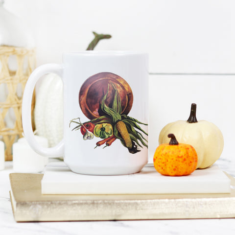 The Colors of Harvest (No Background) Deluxe 15 oz Mug