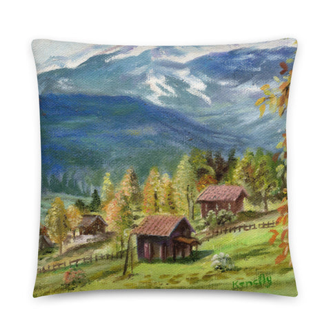 Blue Green Throw Pillow