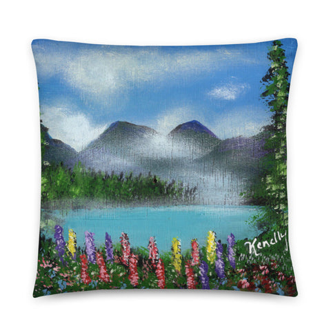 Colorado Aqua Lake Throw Pillow