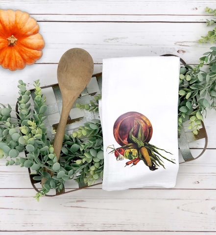 Colors of Harvest Tea Towel