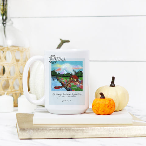 Sky on Fire Polaroid Deluxe 15 oz Mug
