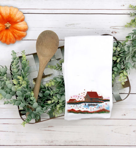 Falling Leaves Tea Towel
