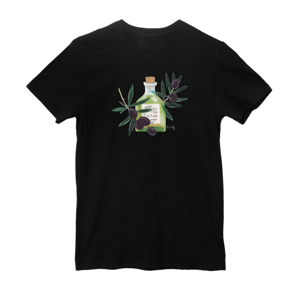 Olive and Oil Crew Neck T-shirt