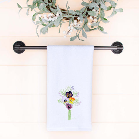 Smiling Faces Say Hello Hand Towel
