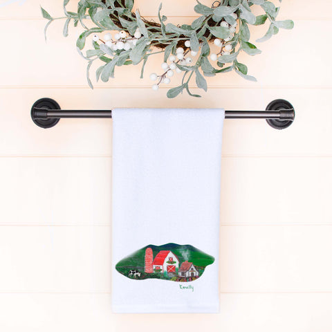 The Red Roof Farm Closeup Hand Towel
